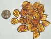 25 18x13mm Topaz Leaves